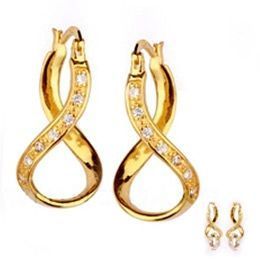 Kolczyki HER-021 Złoty Biały