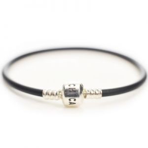 Bransoletka H-RUBBER-002 LOGO Czarna