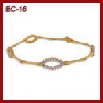 Złota bransoletka z cyrkoniami 18cm BC-16