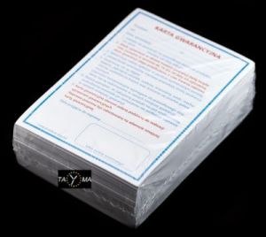 Karty gwarancyjne do zegarków - 500szt