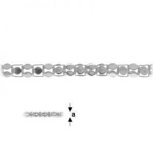 Łańcuszek 1793-016 Coreana Bombe Rodium