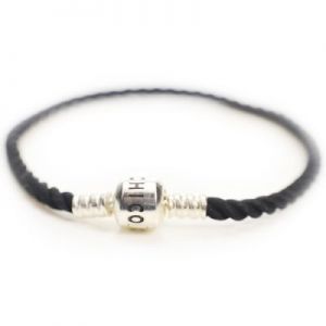 Bransoletka H-SATIN-B-002 LOGO Czarna